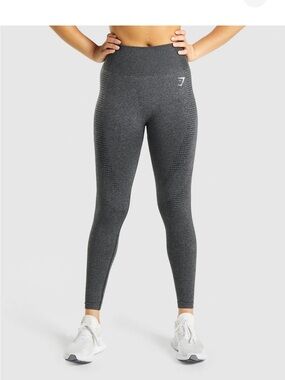 Gymshark Vital Seamless 2.0 Women’s Grey Leggings Contour Size Large Smokey Dot